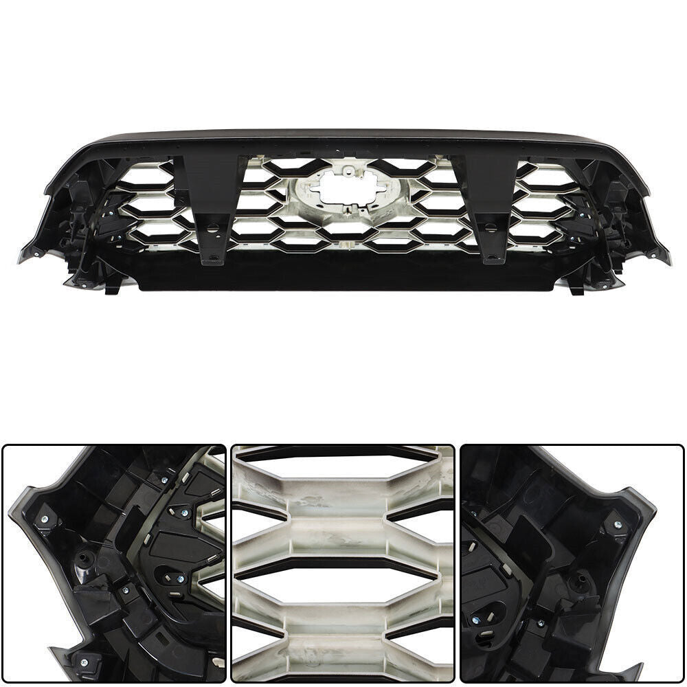 Front Upper Grille Assembly For 2016-21 2022 Toyota Tacoma Matte Black