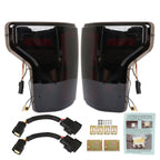 Left+Right Tail Lights For 2015-2020 Ford F150 F-150 Black Housing LED