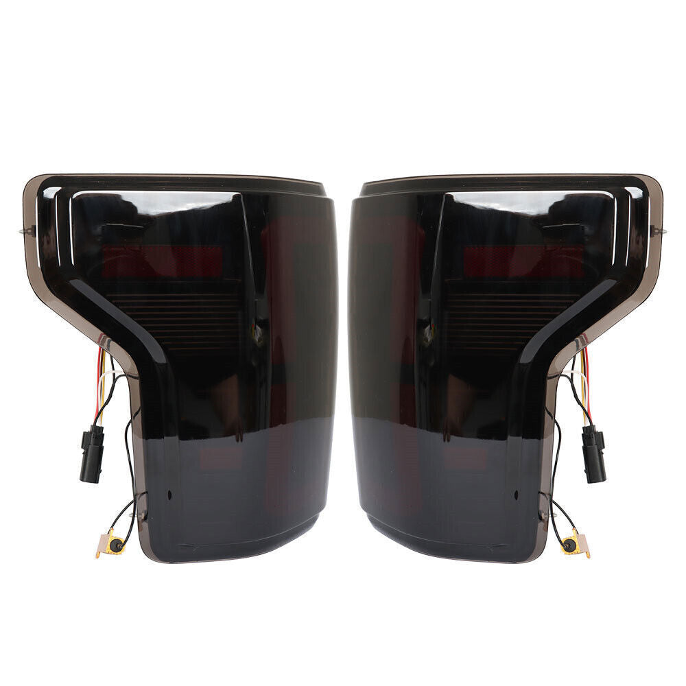 Left+Right Tail Lights For 2015-2020 Ford F150 F-150 Black Housing LED