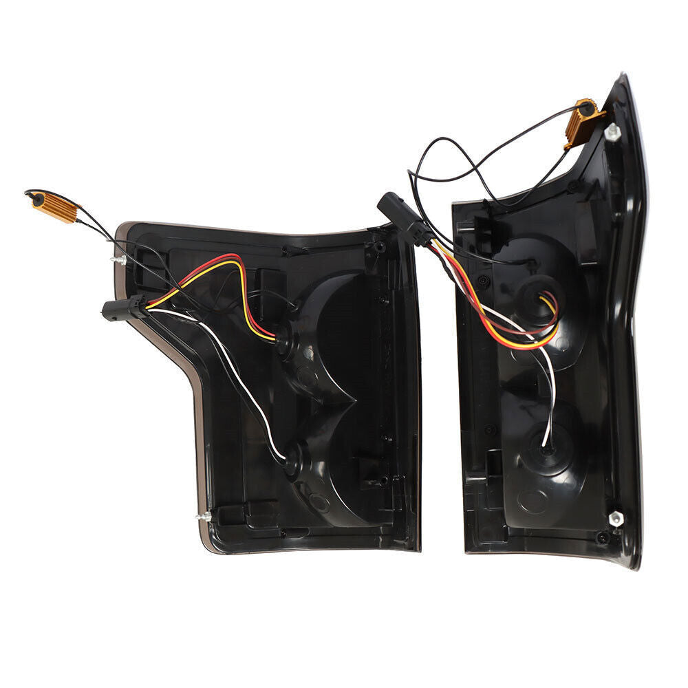 Left+Right Tail Lights For 2015-2020 Ford F150 F-150 Black Housing LED