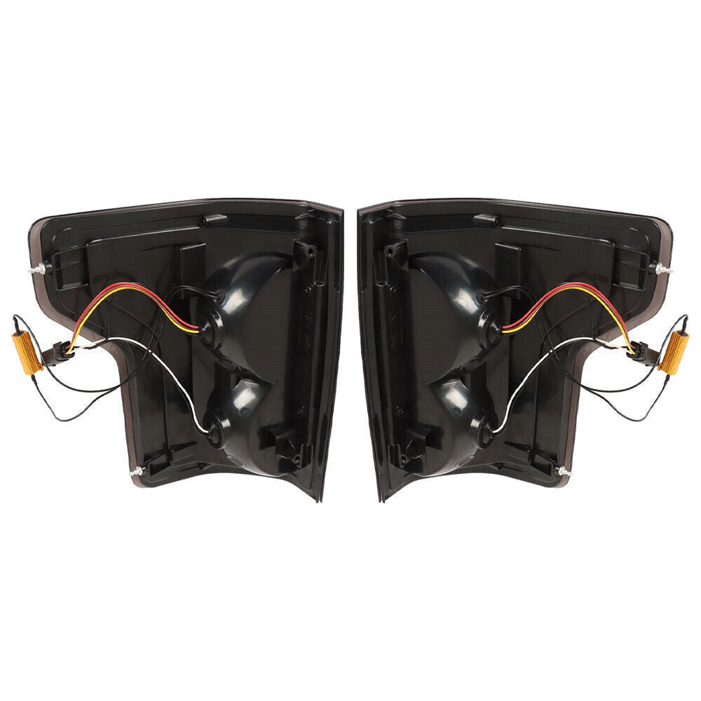 Left+Right Tail Lights For 2015-2020 Ford F150 F-150 Black Housing LED