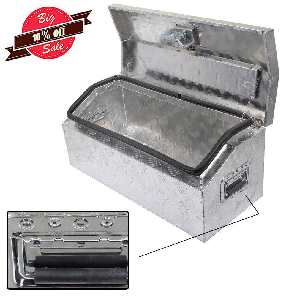 30" x13" x13" Aluminum Tool Box for ATV Trailer Storage Truck Pickup RV