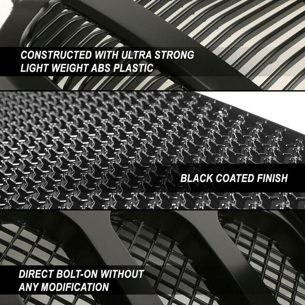 For 2014-2016 Jeep Grand Cherokee SRT8 Style Honeycomb Mesh Front Bumper Grille