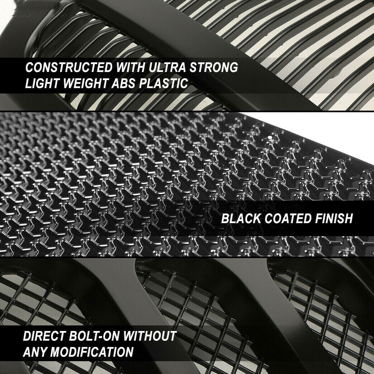 For 2014-2016 Jeep Grand Cherokee SRT8 Style Honeycomb Mesh Front Bumper Grille