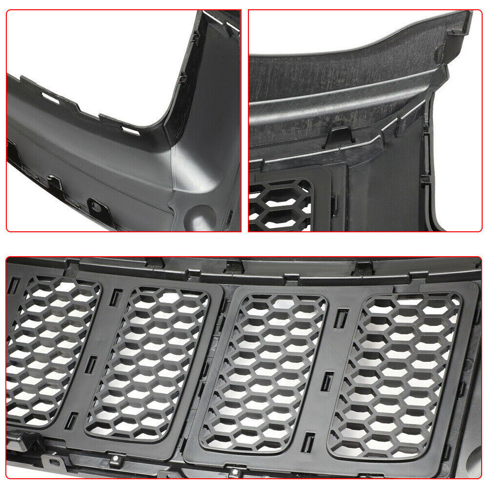 For 2014-2016 Jeep Grand Cherokee SRT8 Style Honeycomb Mesh Front Bumper Grille