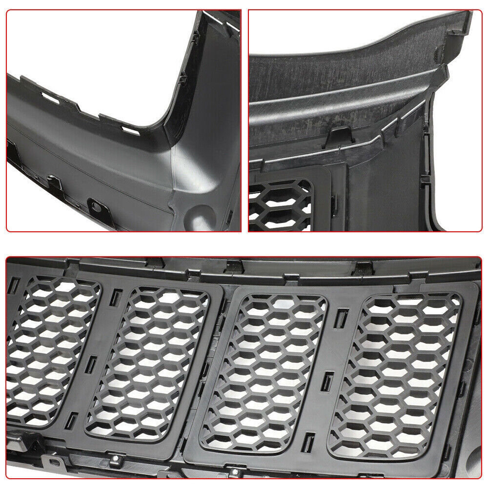 For 2014-2016 Jeep Grand Cherokee SRT8 Style Honeycomb Mesh Front Bumper Grille