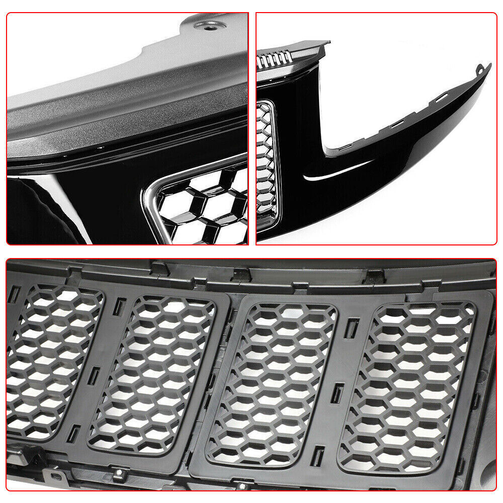For 2014-2016 Jeep Grand Cherokee SRT8 Style Honeycomb Mesh Front Bumper Grille