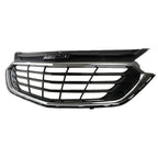 Front Bumper Upper Grille For 2018-2020 Chevy Equinox Black＆Chrome Trim