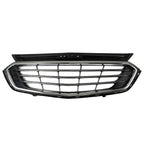 Front Bumper Upper Grille For 2018-2020 Chevy Equinox Black＆Chrome Trim