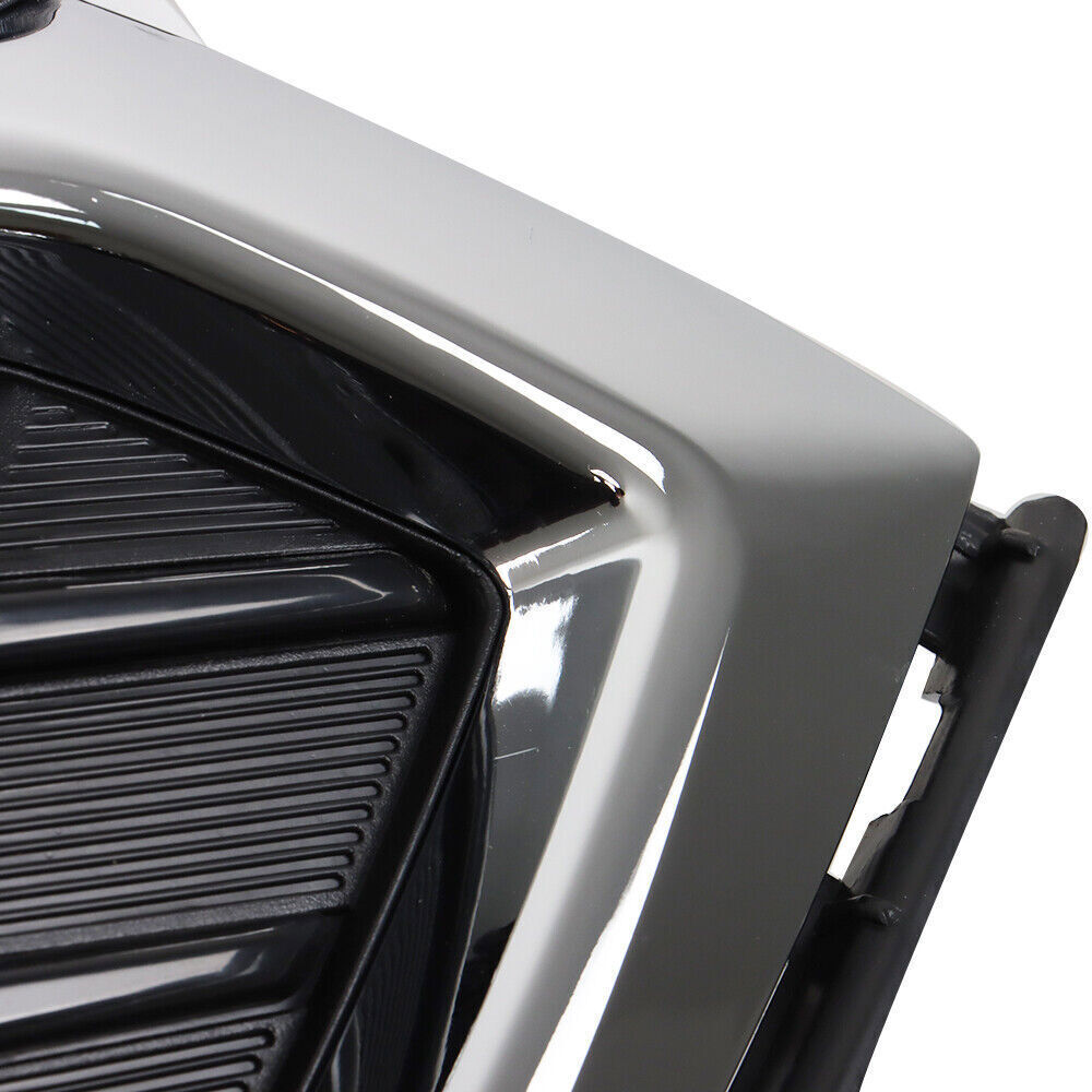Front Bumper Upper Grille For 2018-2020 Chevy Equinox Black＆Chrome Trim