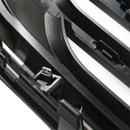 Front Bumper Upper Grille For 2018-2020 Chevy Equinox Black＆Chrome Trim