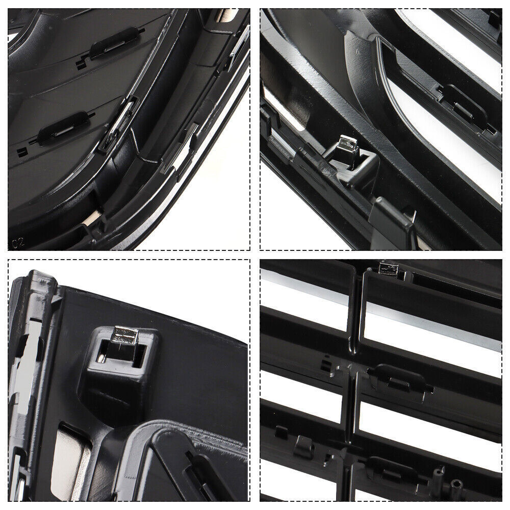 Front Bumper Upper Grille For 2018-2020 Chevy Equinox Black＆Chrome Trim