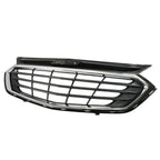 Front Bumper Upper Grille For 2018-2020 Chevy Equinox Black＆Chrome Trim
