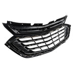 Front Bumper Upper Grille For 2018-2020 Chevy Equinox Black＆Chrome Trim