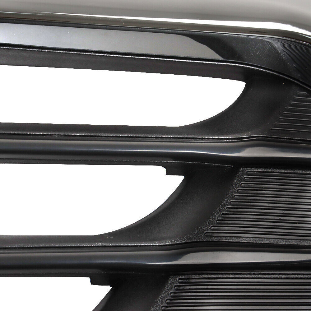 Front Bumper Upper Grille For 2018-2020 Chevy Equinox Black＆Chrome Trim