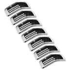 Chrome Black Honeycomb Grille Grill Inserts For 2014-18 Jeep Cherokee