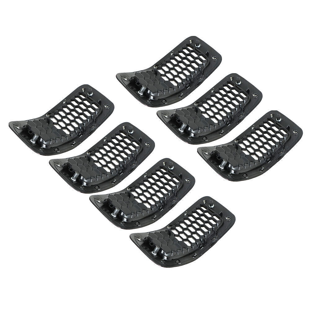 Chrome Black Honeycomb Grille Grill Inserts For 2014-18 Jeep Cherokee