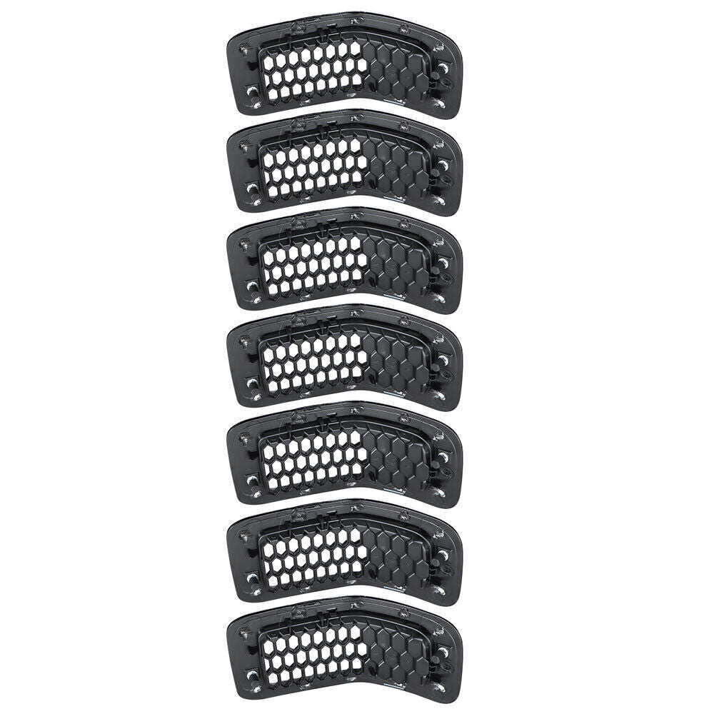 Chrome Black Honeycomb Grille Grill Inserts For 2014-18 Jeep Cherokee