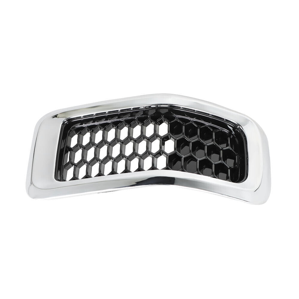 Chrome Black Honeycomb Grille Grill Inserts For 2014-18 Jeep Cherokee