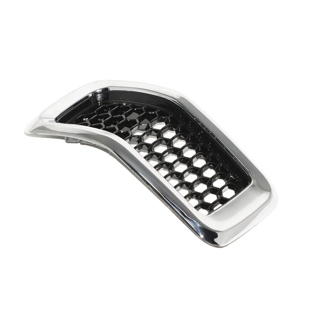 Chrome Black Honeycomb Grille Grill Inserts For 2014-18 Jeep Cherokee
