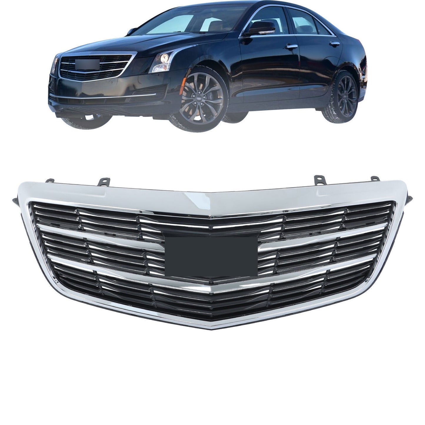 Front Upper Bumper Grille Chrome 22879627 For 2015-2019 Cadillac ATS