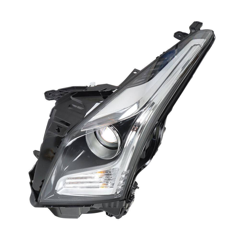 Left Headlight For 2013-2018 Cadillac ATS Halogen Type Chrome Housing