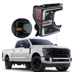 Right LED Headlight For 2020-2022 Ford F250 F350 SuperDuty Black Trim
