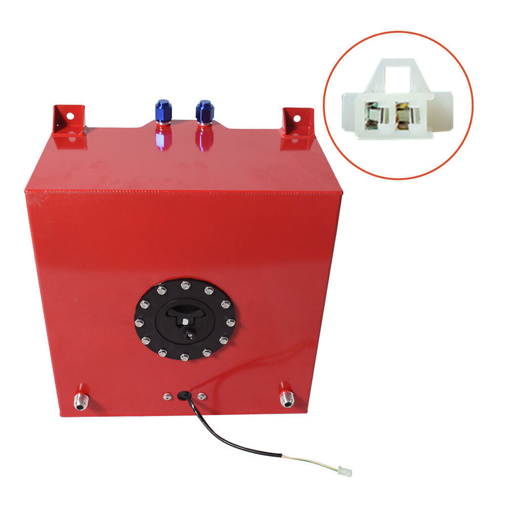 10 Gallon / 40L Fuel Cell Tank Aluminum W/ Level Sender Racing Drift Red