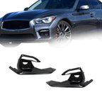 Right+Left Bumper Fog Light Cover Bezel For 2018-2020 Infiniti Q50 Sport
