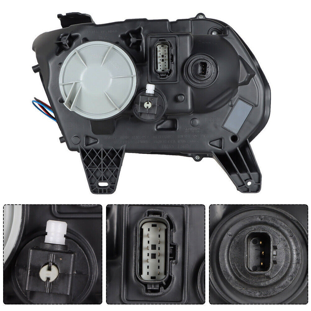 Left Headlight For 2013-2014 Ford Mustang HID/Xenon w/LED DRL Black Lens