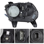 Left Headlight For 2013-2014 Ford Mustang HID/Xenon w/LED DRL Black Lens