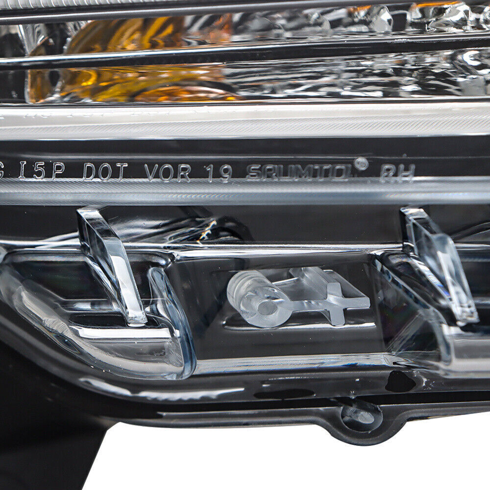 Left Headlight For 2013-2014 Ford Mustang HID/Xenon w/LED DRL Black Lens