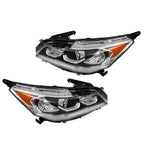 Left+Right Headlight For 2016-2017 Honda Accord Sedan Halogen W/LED DRL