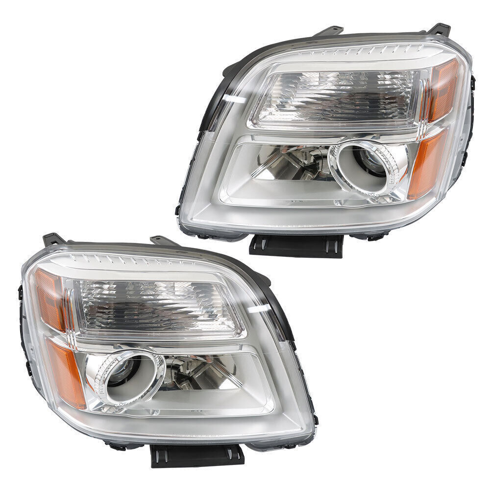 Left+Right Headlight Fit For 2016-2017 GMC Terrain SLE SL SLT Halogen