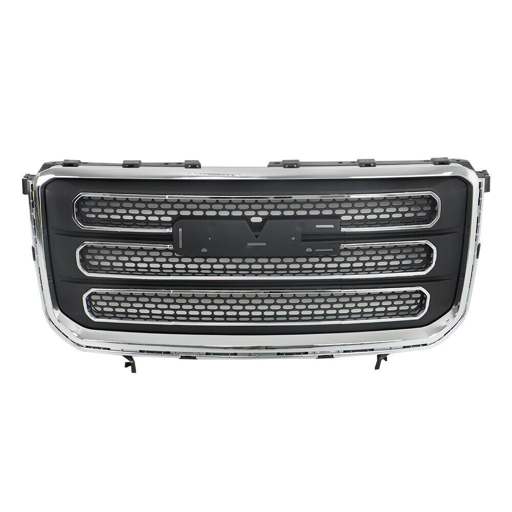 Front Upper Bumper Cover + Front Bumper Grille For 2013-2016 GMC Acadia
