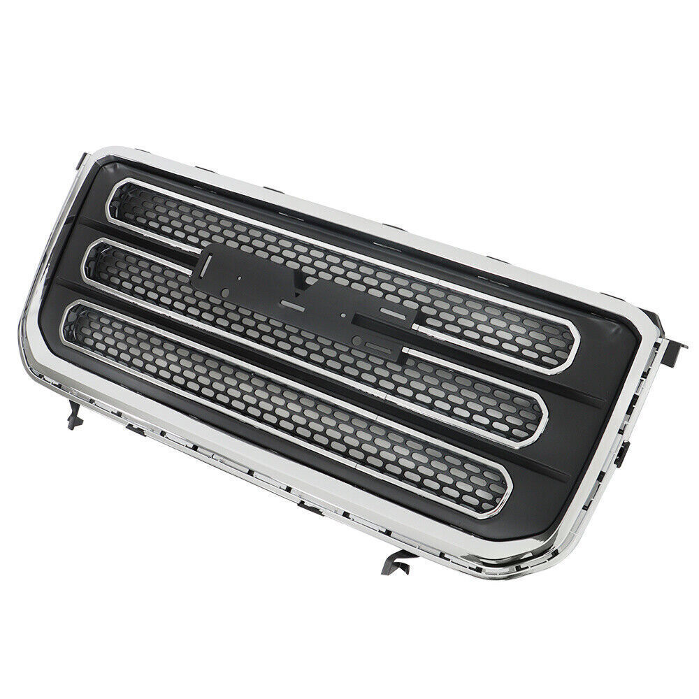 Front Upper Bumper Cover + Front Bumper Grille For 2013-2016 GMC Acadia