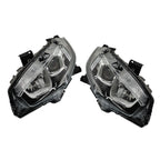 Right+Left Headlights For 2016-20 Honda Civic Halogen Electroplated Trim