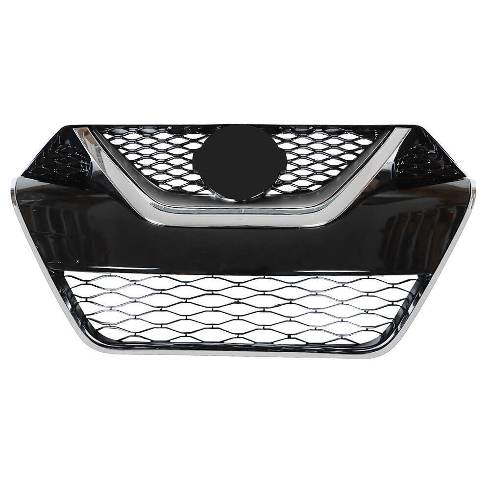 Front Bumper Grille For 2016-2017 Nissan Maxima Chrome Black Grill Kit