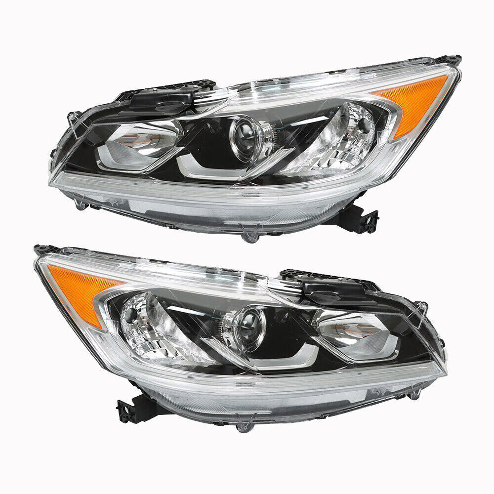 LH+RH Headlight For 2016-2017 Honda Accord EX/EX-L/Sport Sedan W/LED DRL