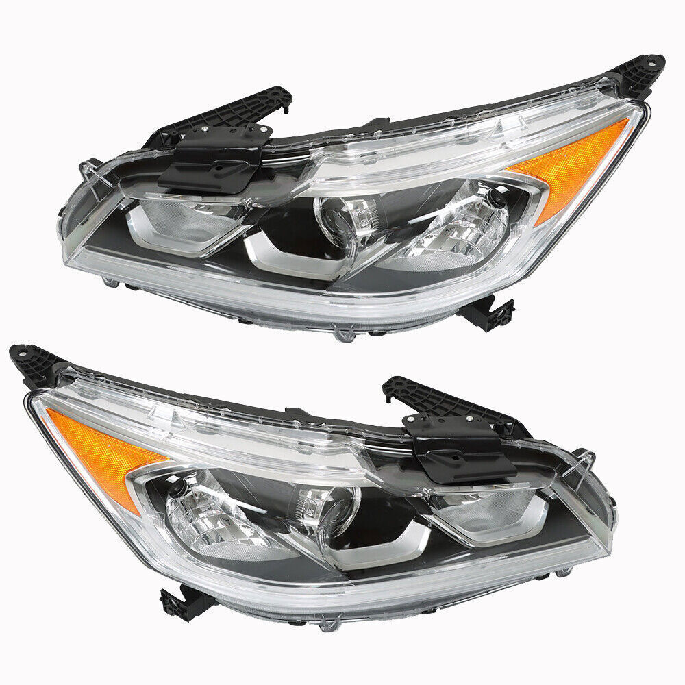 LH+RH Headlight For 2016-2017 Honda Accord EX/EX-L/Sport Sedan W/LED DRL