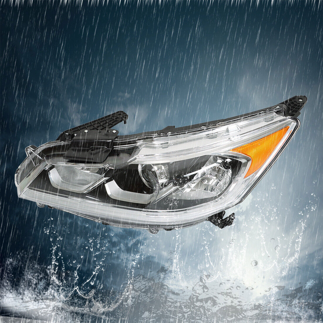 LH+RH Headlight For 2016-2017 Honda Accord EX/EX-L/Sport Sedan W/LED DRL