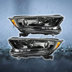 Left+Right Headlights For 2017-2022 Honda CRV CR-V Halogen Black Housing