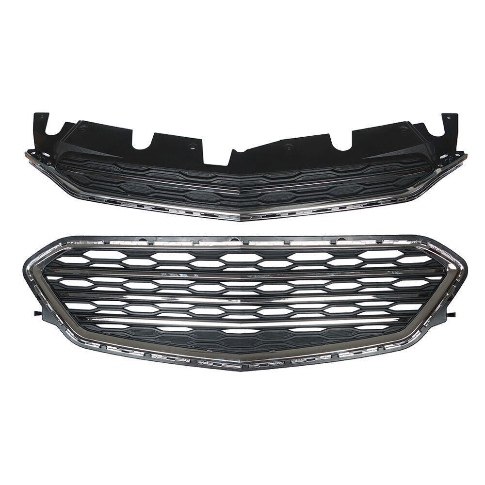 Front Upper Lower Grille Grill Set For Chevrolet Equinox 2016-2017