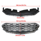 Front Upper Lower Grille Grill Set For Chevrolet Equinox 2016-2017