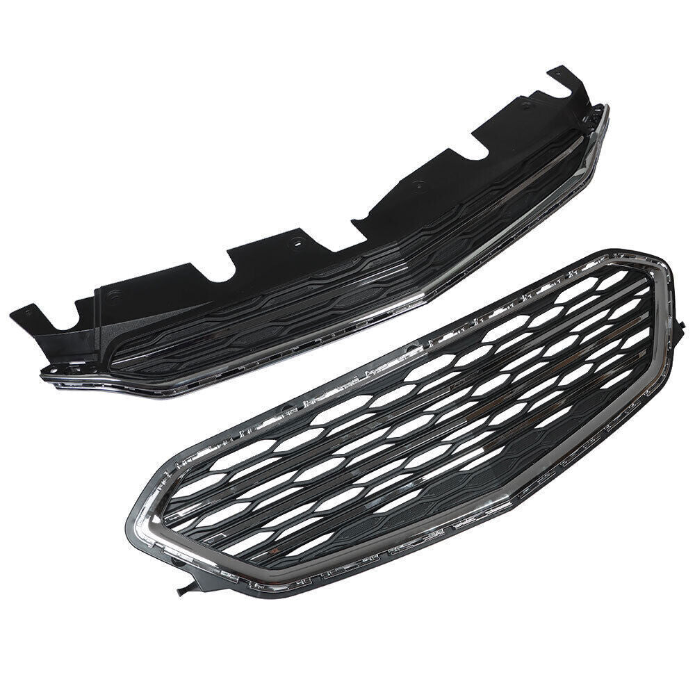 Front Upper Lower Grille Grill Set For Chevrolet Equinox 2016-2017