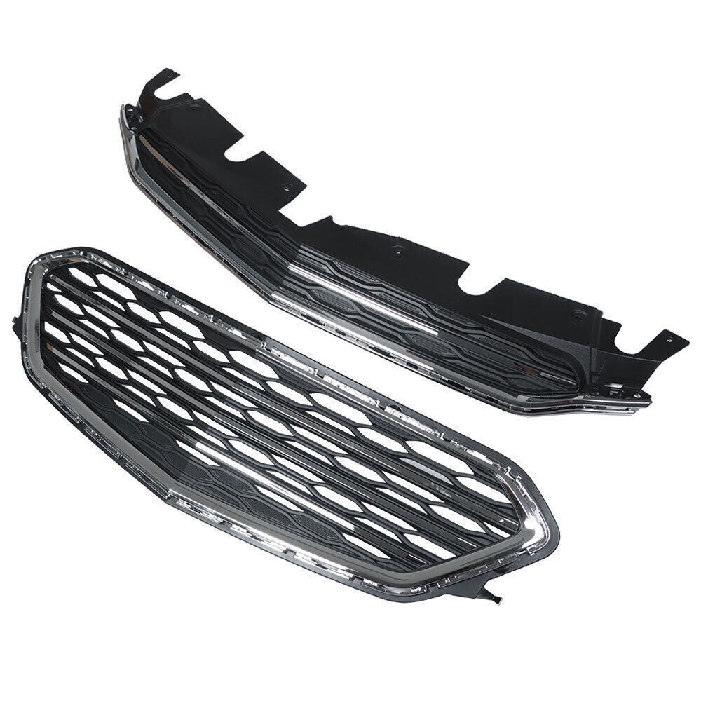 Front Upper Lower Grille Grill Set For Chevrolet Equinox 2016-2017