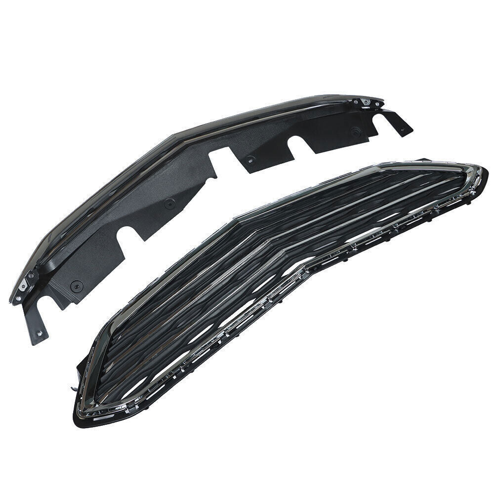 Front Upper Lower Grille Grill Set For Chevrolet Equinox 2016-2017