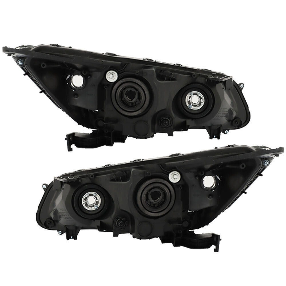 Headlights Headlamps Halogen For 2013-2015 Honda Accord Black Right Left
