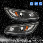 Headlights Headlamps Halogen For 2013-2015 Honda Accord Black Right Left