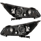 Headlights Headlamps Halogen For 2013-2015 Honda Accord Black Right Left